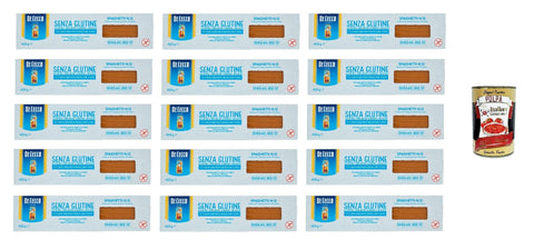 De Cecco Internationale Nudeln De Cecco Spaghetti senza Glutine No.12, Glutenfrei,100% Italienisch Pasta Nudeln gluten free 15x 400G + Italian Gourmet polpa 400g 8001250014078