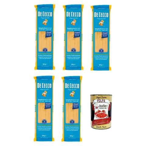 De Cecco Spaghettoni N°412, 100% Italienisch Pasta Nudeln 5x 500 g Internationale Nudeln Original