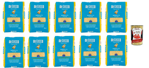 De Cecco Internationale Nudeln De Cecco Stellette N°75, 100% Italienisch Pasta Nudeln 10x 500g + Italian Gourmet Polpa 400g 8001250120755
