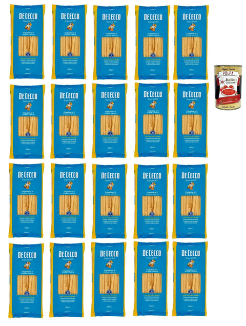 De Cecco Internationale Nudeln De Cecco Tripoline N°3, 100% Italienisch Pasta Nudeln 20x 500g + Italian Gourmet Polpa 400g 8001250120038