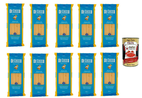 De Cecco Internationale Nudeln De Cecco Zitone N°19 100% Italienisch Pasta Nudeln 10x 500g + Italian Gourmet Polpa 400g 8001250120199