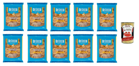 De Cecco Internationale Nudeln De Ceco De Cecco le Specialità Strangozzi N°212, 100% Italienisch Pasta Nudeln 10x 500g + Italian Gourmet Polpa 400g 8001250152121