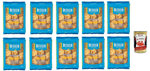 De Cecco Internationale Nudeln De Ceco De Cecco le Specialità Tagliatelle N°203, 100% Italienisch Pasta Nudeln 10x 500g + Italian Gourmet Polpa 400g 8001250152039