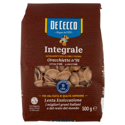De Cecco Pasta Orecchiette integrali 91 Vollkorn italienisch Nudeln 500 g Original italienisch