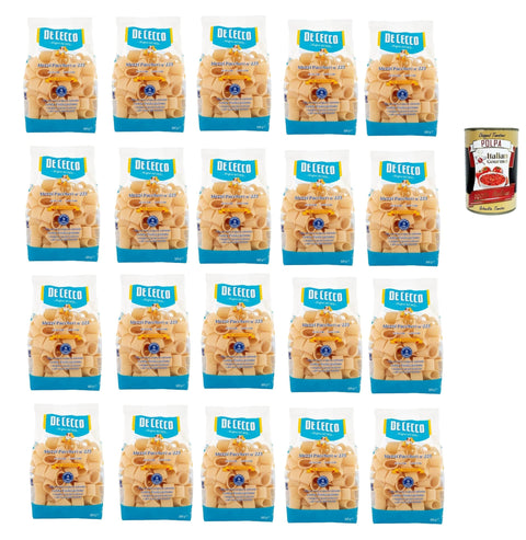 De Cecco Koch- & Backzutaten De Cecco Le Specialità Mezzi Paccheri N°225, 100% Italienisch Pasta Nudeln 20x 500g + Italian Gourmet Polpa 400g 8001250122254
