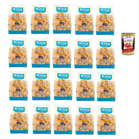 De Cecco Le Specialità Mezzi Paccheri N°225 100% Italienisch Pasta Nudeln 20x500 g italienisch Original + kostenlos Polpa 400 g