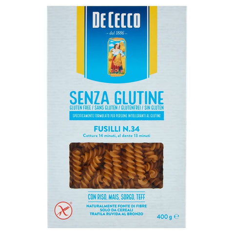 De Cecco Kurze Pasta 10x De Cecco Fusilli 400g senza Glutine Glutenfrei pasta nudeln 8001250014146