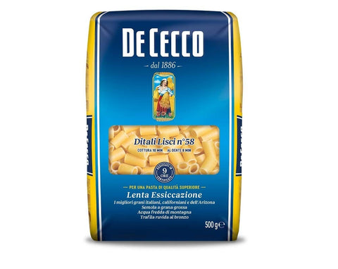 De Cecco Kurze Pasta 10x Pasta De Cecco 100% Italienisch Ditali Lisci n°58 Nudeln 500g kurze Pasta 8001250120588