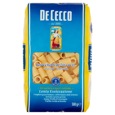 De Cecco Kurze Pasta 10x Pasta De Cecco 100% Italienisch Gnocchetti di Zita n. 37 Nudeln 500g 8001250120373