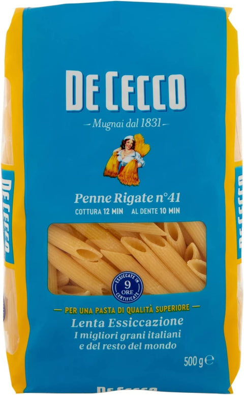 De Cecco Kurze Pasta 10x Pasta De Cecco 100% Italienisch Penne Rigate n. 41 Nudeln 500g