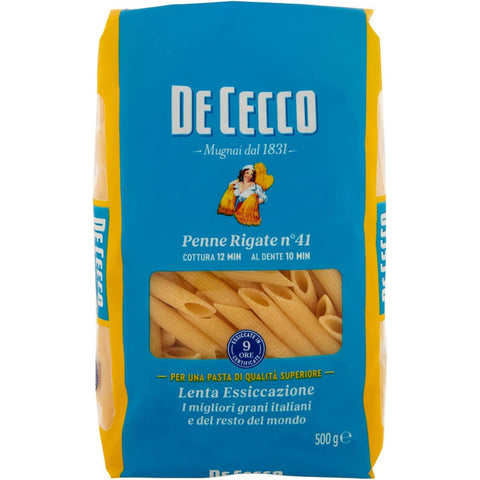 De Cecco Pasta 100% Italienisch Penne Rigate n. 41 Nudeln 500g 10x Original italienisch