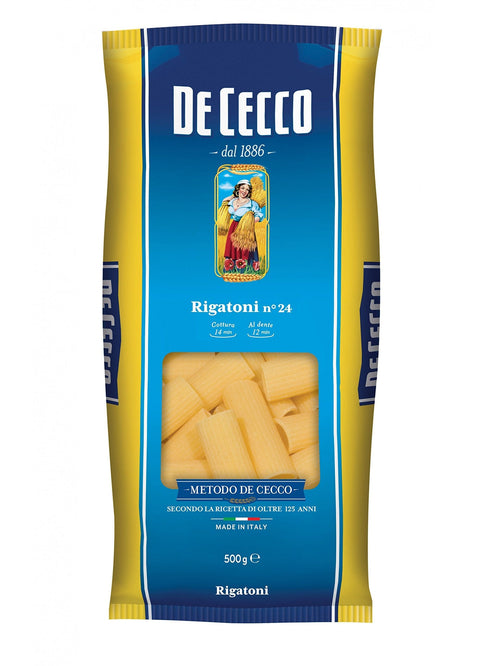 De Cecco Kurze Pasta 10x Pasta De Cecco 100% Italienisch Rigatoni n. 24 Nudeln 500g 8001250120243