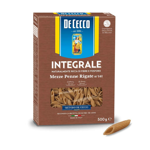 De Cecco Pasta Mezze penne rigate integrali Vollkorn italienisch Nudeln 500g 20x Original italienisch