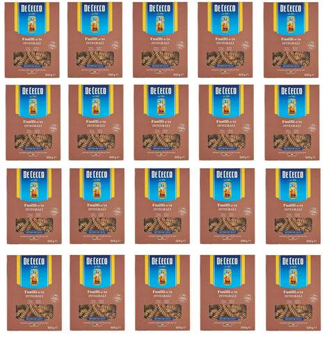 De Cecco Kurze Pasta 20x Pasta De Cecco Fusilli integrali n. 34 Vollkorn italienisch Nudeln 500 g 8001250310347
