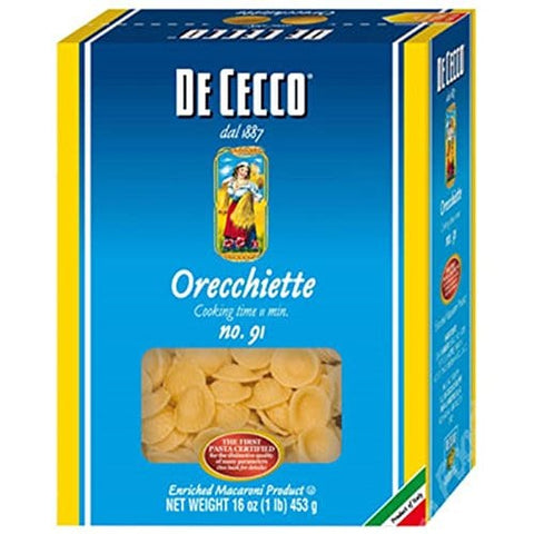 De Cecco Kurze Pasta 3x De Cecco Nudeln 'Orecchiette' n.91, 500 g 8001250050915