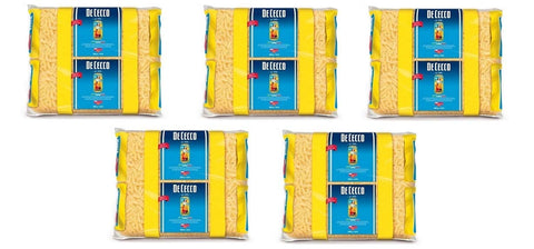 De Cecco Kurze Pasta 5x De Cecco Fusilli Pasta di Semola di Grano Duro Hartweizengrieß Pasta 100% Italienische Pasta Kurze Pasta Packung mit 3Kg 8001250180346