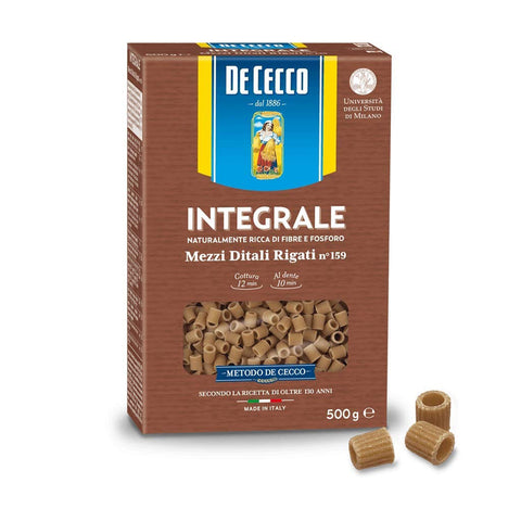De Cecco Mezzi Ditali Rigati Integrali n 159 Vollkorn Pasta 5x500g Original italienisch
