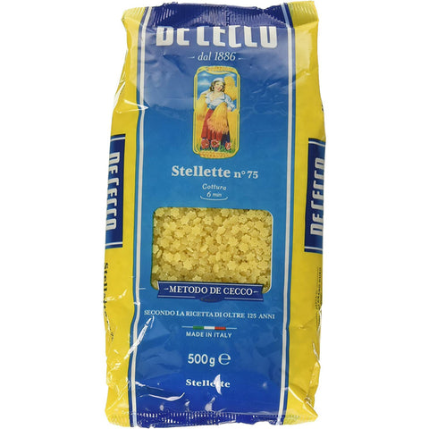 De Cecco Pasta 100% Stellette n° 75 kurze Pasta 5x 500g Original italienisch