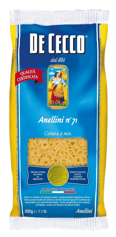De Cecco Kurze Pasta De Cecco Anellini - Suppennudeln - 500g