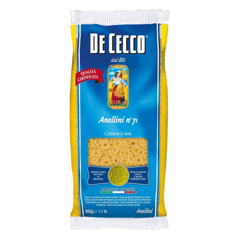 De Cecco Anellini Suppennudeln 1x500g Original italienisch Pasta