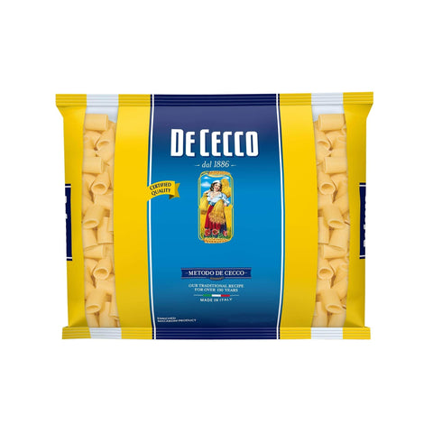 De Cecco Kurze Pasta De Cecco Mezzi Rigatoni Pasta di Semola di Grano Duro Hartweizengrieß Pasta 100% Italienische Pasta Kurze Pasta Packung mit 3Kg 8001250180261