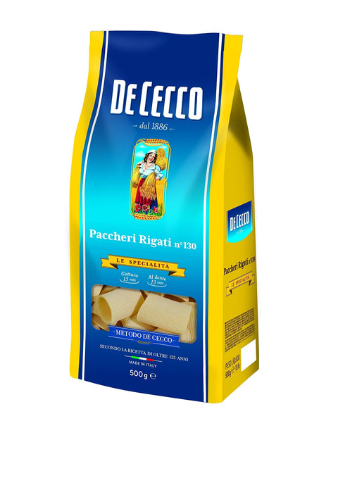DE CECCO Kurze Pasta De Cecco Paccheri Rigati Pasta 500 g - 6 Stück 8001250131300