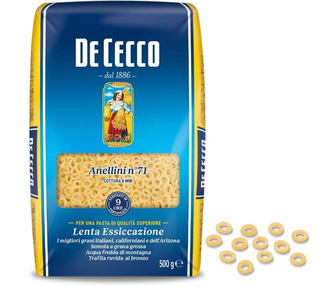 De Cecco Kurze Pasta De Cecco Pasta 100% Italienisch Anellini n° 71 kurze Pasta 500g