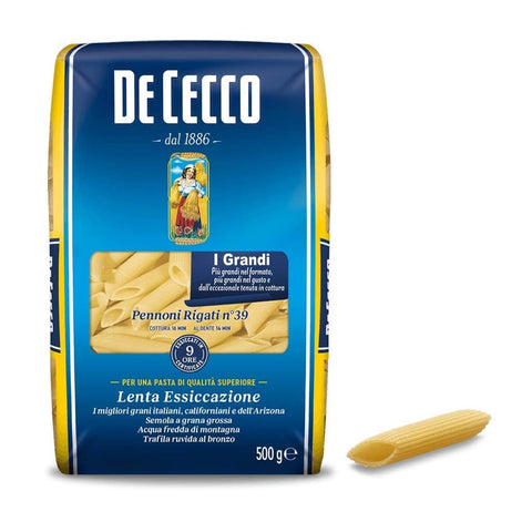 De Cecco Kurze Pasta De Cecco Pasta 100% Italienisch Pennoni Rigati n° 39 kurze Pasta 500g 5x Original italienisch 8001250120397