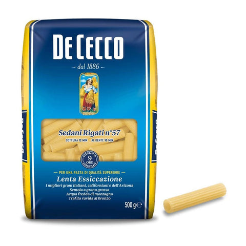 De Cecco Kurze Pasta De Cecco Pasta 100% Italienisch Sedani Rigati n° 57 kurze Pasta 500g 10x Original italienisch 8001250120571