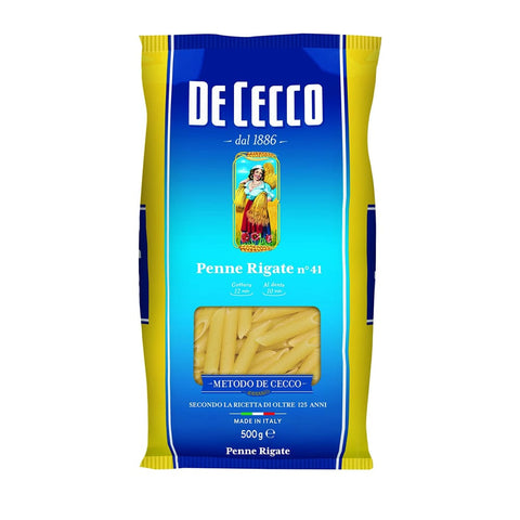 De Cecco Kurze Pasta De Cecco Penne Rigate Grießnudeln, 500 g, 24 Stück Kurze Pasta italienisch Original 8001250120410