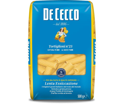 De Cecco Kurze Pasta De Cecco Tortiglioni 23 1kg 8001250160232