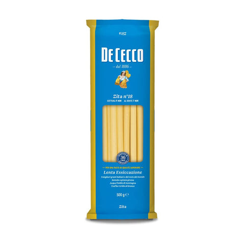 De Cecco Kurze Pasta De Cecco Zita, harte Weizenpflanze, 500 g, [12 Stück] Kurze Pasta italienisch Original 8001250120182