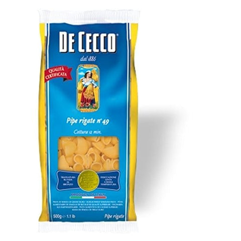De Cecco Kurze Pasta Nudeln Pasta Pipe Rigate n° 49 5 x 500 gr. - De Cecco 8001250490131