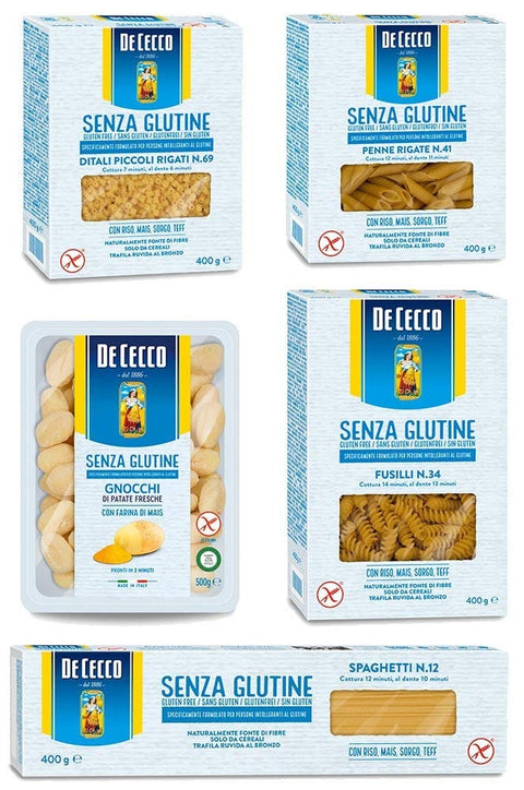 De Cecco Kurze Pasta TESTPAKET De Cecco senza Glutine Glutenfrei pasta nudeln 5 x 400G 8001250013859