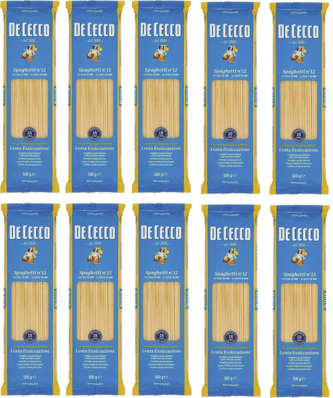 De Cecco Längliche Pasta 10x Pasta De Cecco 100% Italienisch Spaghetti n. 12 Nudeln 500g 8001250120120
