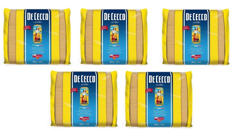 De Cecco Längliche Pasta 5x De Cecco Spaghetti Pasta di Semola di Grano Duro Hartweizengrieß Pasta 100% Italienische Pasta Längliche Pasta Packung mit 3Kg 8001250180124
