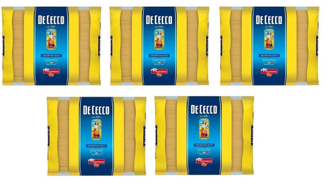 De Cecco Längliche Pasta 5x De Cecco Spaghettini Pasta di Semola di Grano Duro Hartweizengrieß Pasta 100% Italienische Pasta Längliche Pasta Packung mit 3Kg 8001250180117
