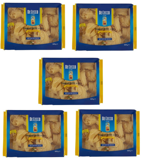 De Cecco Längliche Pasta 5x Pasta De Cecco 100% Italienisch Pappardelle n 201 Nudeln 500g 8001250152015