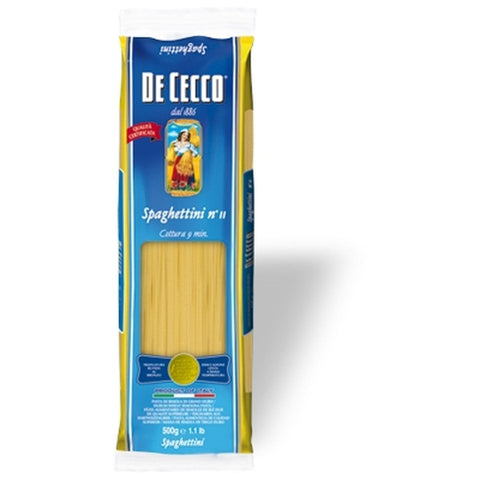 De Cecco Längliche Pasta 5x Pasta De Cecco 100% Italienisch Spaghettini n. 11 Nudeln 500g 8001250947161