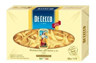 De Cecco Längliche Pasta De Cecco Fettuccine all'uovo Nr 303 (500g) - 5er Pack of 500 g - [2,5 Kg] 8001250253033