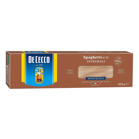 De Cecco Integrali Vollkorn Spaghetti, No.12,. Pasta 1x500g Original italienisch