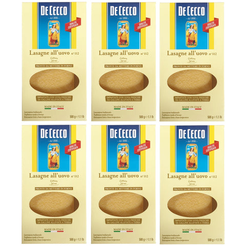 De Cecco Lasagne all Uovo N°112 ( ) 6 X 500g Original italienisch