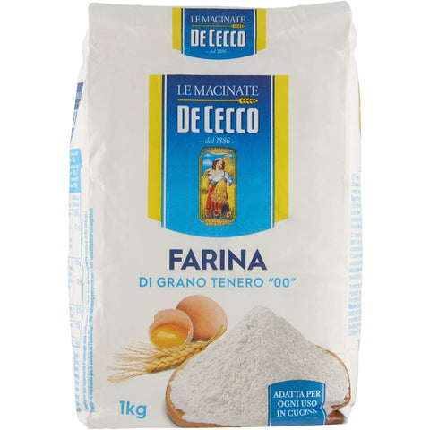 De Cecco Farina De Cecco di grano tenero Mehl "00" 6x 1kg italienisch Original
