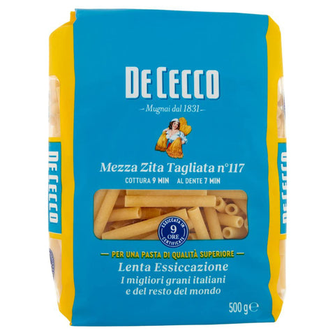 De Cecco Nudelgerichte 10x Pasta De Cecco 100% Italienisch Mezza Zita Tagliata n. 117 Nudeln 500g 8001250121172