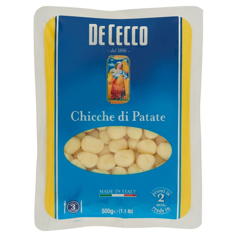 De Cecco Nudeln & Pasta 10x Pasta De Cecco 100% Italienisch Chicche di patate Nudeln 500g Kartoffelpaste + Itlaian Gourmet polpa 400g 8001250009982