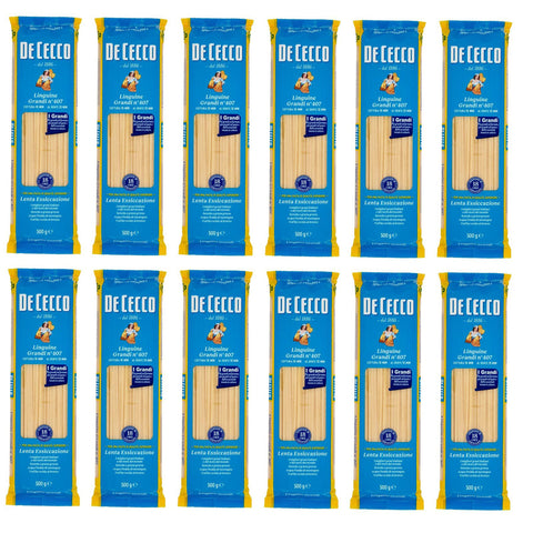 De Cecco Pasta 100% Linguine Grandi n°407 Nudeln 12x500g Original italienisch