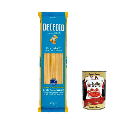 De Cecco Pasta 100% Italian Fedelini n° 10 Noodles 500 g 20x italienisch Original + kostenlos Polpa 400 g
