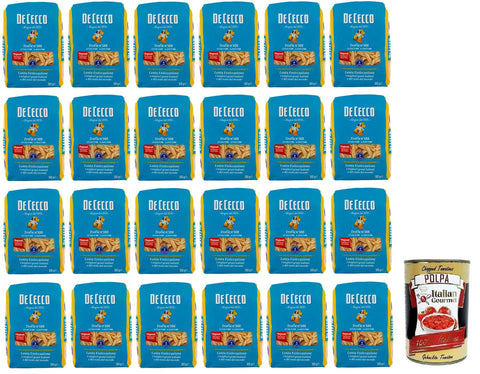 De Cecco Nudeln & Pasta 24x De Cecco Trofie N°188 Hartweizengrieß Pasta,Italienischer Weizen,500g-Packung + Italian Gourmet Polpa di Pomodoro 400g Dose 8001250016256