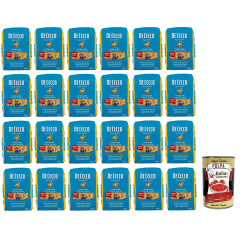 De Cecco Trofie N°188 Hartweizengrieß Pasta Italienischer Weizen -Packung 500 g 24x italienisch Original + kostenlos Polpa di Pomodoro 400 g Dose