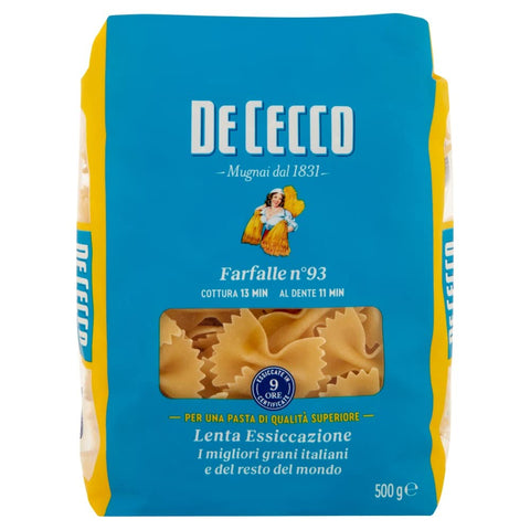 De Cecco Nudeln & Pasta 24x Pasta De Cecco 100% Italienisch Farfalle n. 93 Nudeln 500g + Italian Gourmet Polpa 400g 8001250120939